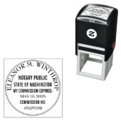Washington Notary Public Round  セルフインキングスタンプ (インサイチュ)