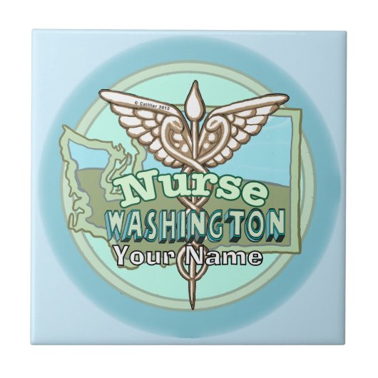 Washington Nurse Caduceus タイル (正面)