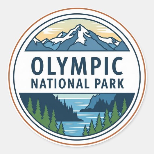 Washington olympic national park ラウンドシール (正面)