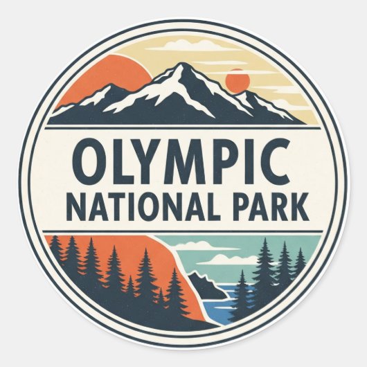 Washington olympic national park ラウンドシール (正面)