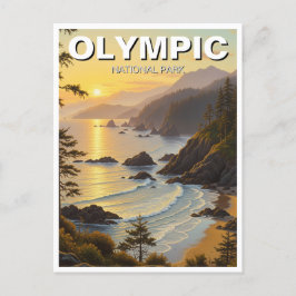 Washington olympic national park travel ポストカード