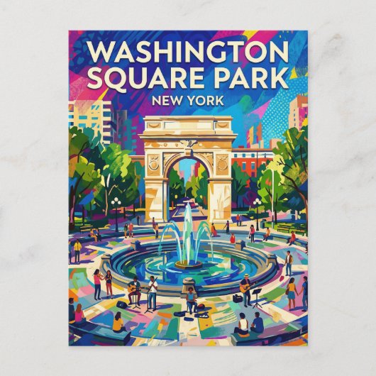 Washington Square Park USA ポストカード (正面)