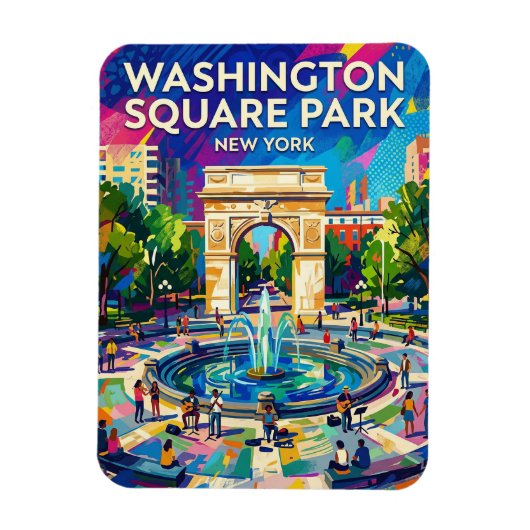 Washington Square Park USA マグネット (縦)