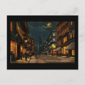 Washington St Boston MA at Night ポストカード (正面)