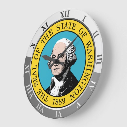 Washington State ラージ壁時計 (傾斜)