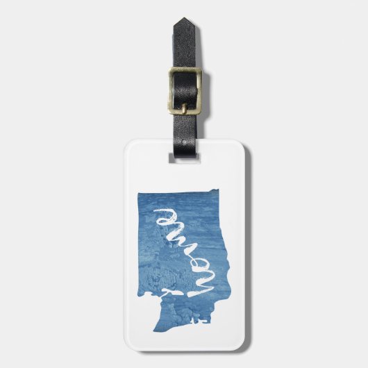 Washington State Home Wood Grain ラゲッジタグ (正面縦)