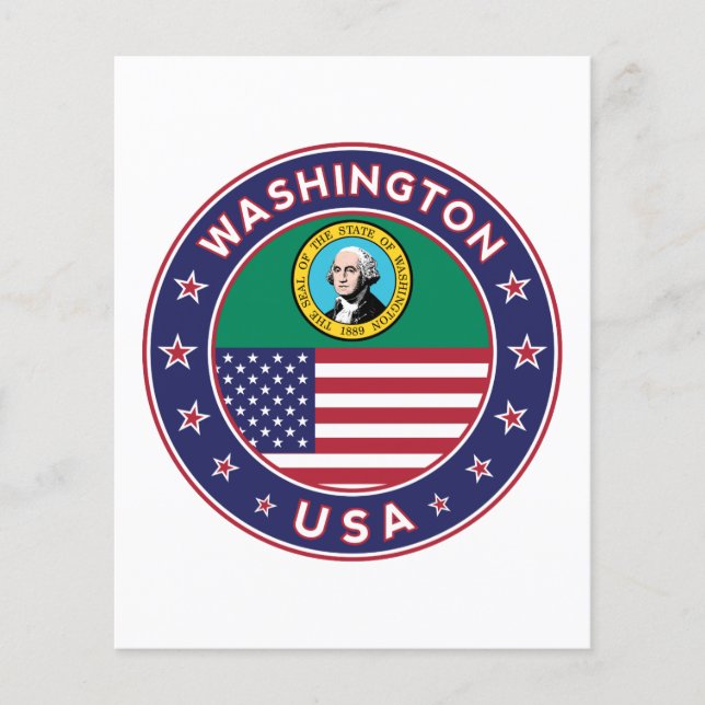 Washington sticker, phone case, tote bag (正面)