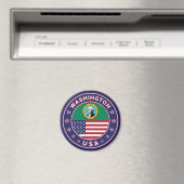 Washington sticker, phone case, tote bag マグネット (インサイチュ (食洗機))