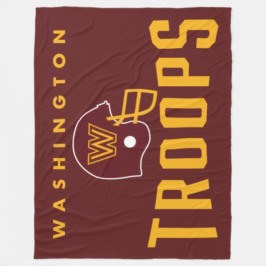 Washington Troops Football Fleece Blanket フリースブランケット (正面)