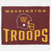 Washington Troops Football Fleece Blanket フリースブランケット (正面(横))