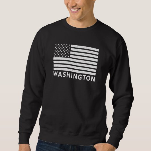 Washington USA Flag Washington American Flag US Ho スウェットシャツ (正面)