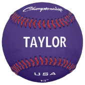 Washington Violet Doré Personnalisé 2 photos ソフトボール (正面)