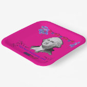 Washington's Contribution deep pink ペーパープレート (傾斜あり)