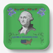 Washington's Contribution kelly green ペーパープレート (正面)