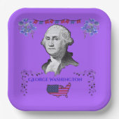 Washington's Contribution purple ペーパープレート (正面)