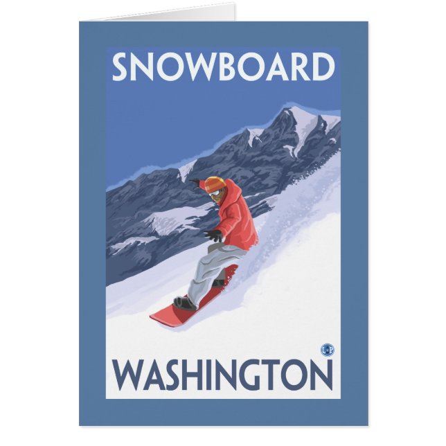WashingtonSnowboarding Vintage Travelポスター (正面)