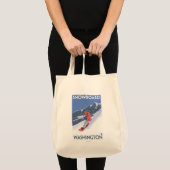 WashingtonSnowboarding Vintage Travelポスター トートバッグ (正面(商品))