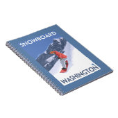 WashingtonSnowboarding Vintage Travelポスター ノートブック (右側)