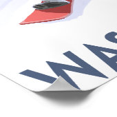 WashingtonSnowboarding Vintage Travelポスター ポスター (角)