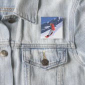 WashingtonSnowboarding Vintage Travelポスター 缶バッジ (インサイチュ)