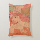 Washoe地区の地質地図 アクセントクッション (正面(垂直))