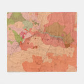 Washoe地区の地質地図 フリースブランケット (正面(横))