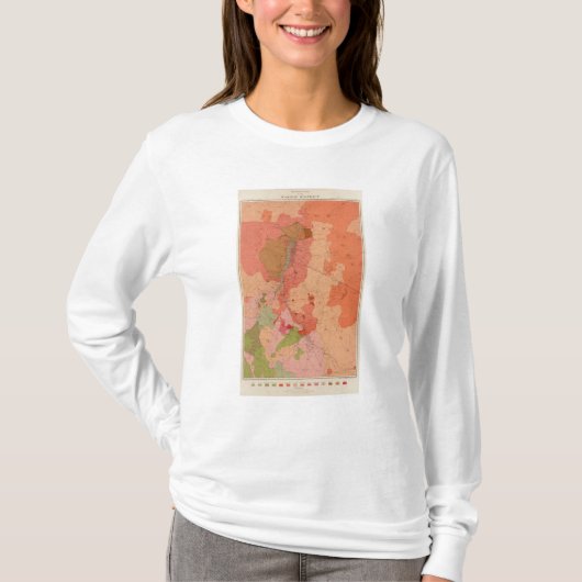 Washoe地区の地質地図 Tシャツ (正面)