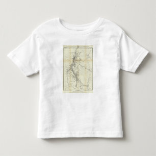 Washoe地区の輪郭の地図 トドラーTシャツ