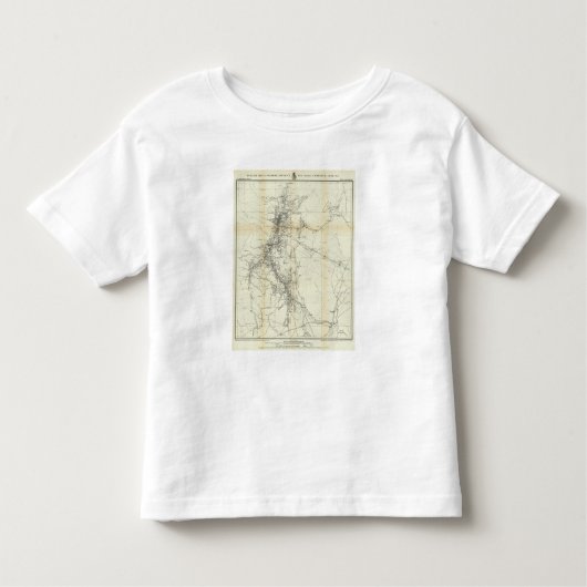 Washoe地区の輪郭の地図 トドラーTシャツ (正面)