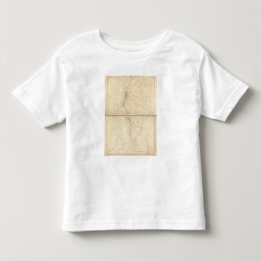 Washoe鉱山の地域の地形図 トドラーTシャツ (正面)