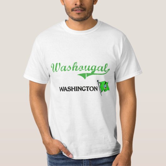 Washougalワシントン州都市クラシック Tシャツ (正面)