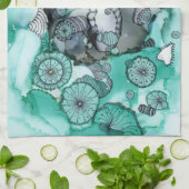 Washy緑の台所タオル キッチンタオル (折り畳み)