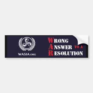 WASIAのバンパーステッカー(黒) バンパーステッカー