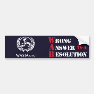 WASIAのバンパーステッカー(黒) バンパーステッカー