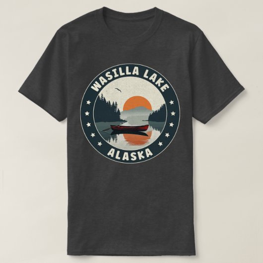 Wasilla Lake Alaska Sunset Tシャツ (デザイン正面)