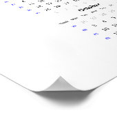 Waspカレンダー2022ポスター – 月曜日スタート ポスター (角)