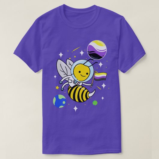 Wasp Astronaut Nonbinary Pride Tシャツ (デザイン正面)