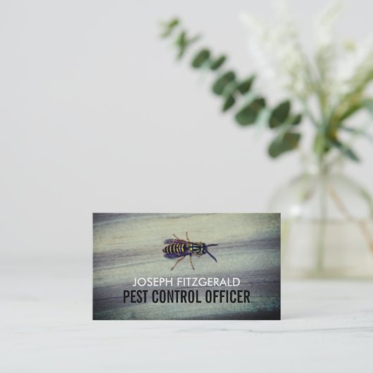 Wasp on Wood、害虫駆除 名刺 (スタンド正面)