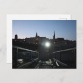 Wasserburg AltstadtとShip at Duskのビュー ポストカード (正面/裏面)