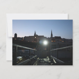 Wasserburg AltstadtとShip at Duskのビュー ポストカード