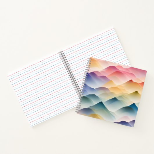Wasserfarben Wellenmuster bunt ノートブック (内部)