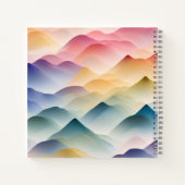Wasserfarben Wellenmuster bunt ノートブック (裏面)