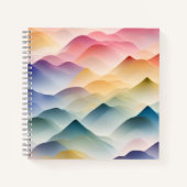 Wasserfarben Wellenmuster bunt ノートブック (正面)