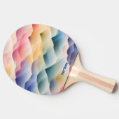 Wasserfarben Wellenmuster bunt 卓球ラケット (横)