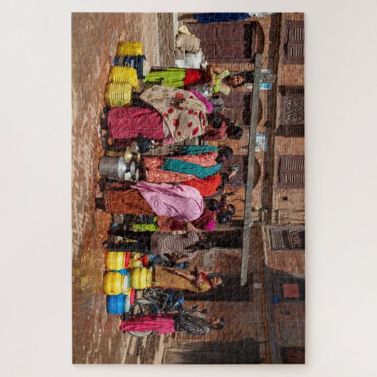 Wasserholen in Bhaktapur Nepal ジグソーパズル (縦)