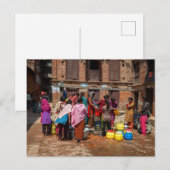 Wasserholen in Bhaktapur Nepal ポストカード (正面/裏面)