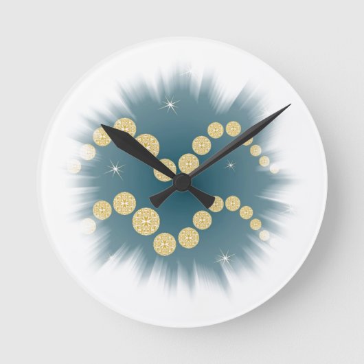 Wassermann 21. 1月ビス18. 2月Uhr ラウンド壁時計 (正面)