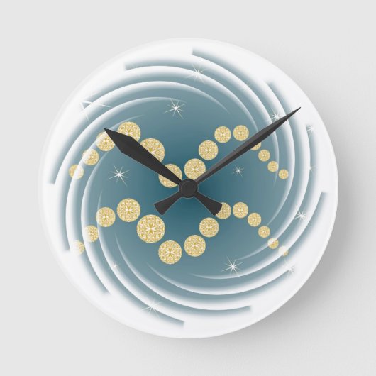 Wassermann 21. 1月ビス18. 2月Uhr ラウンド壁時計 (正面)