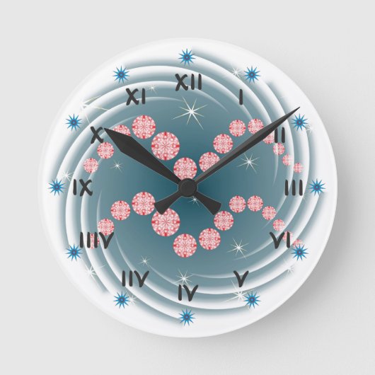 Wassermann 21. 1月ビス18. 2月Uhr ラウンド壁時計 (正面)