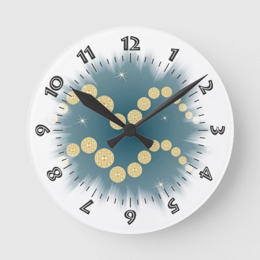 Wassermann 21. 1月ビス18. 2月Uhr ラウンド壁時計 (正面)